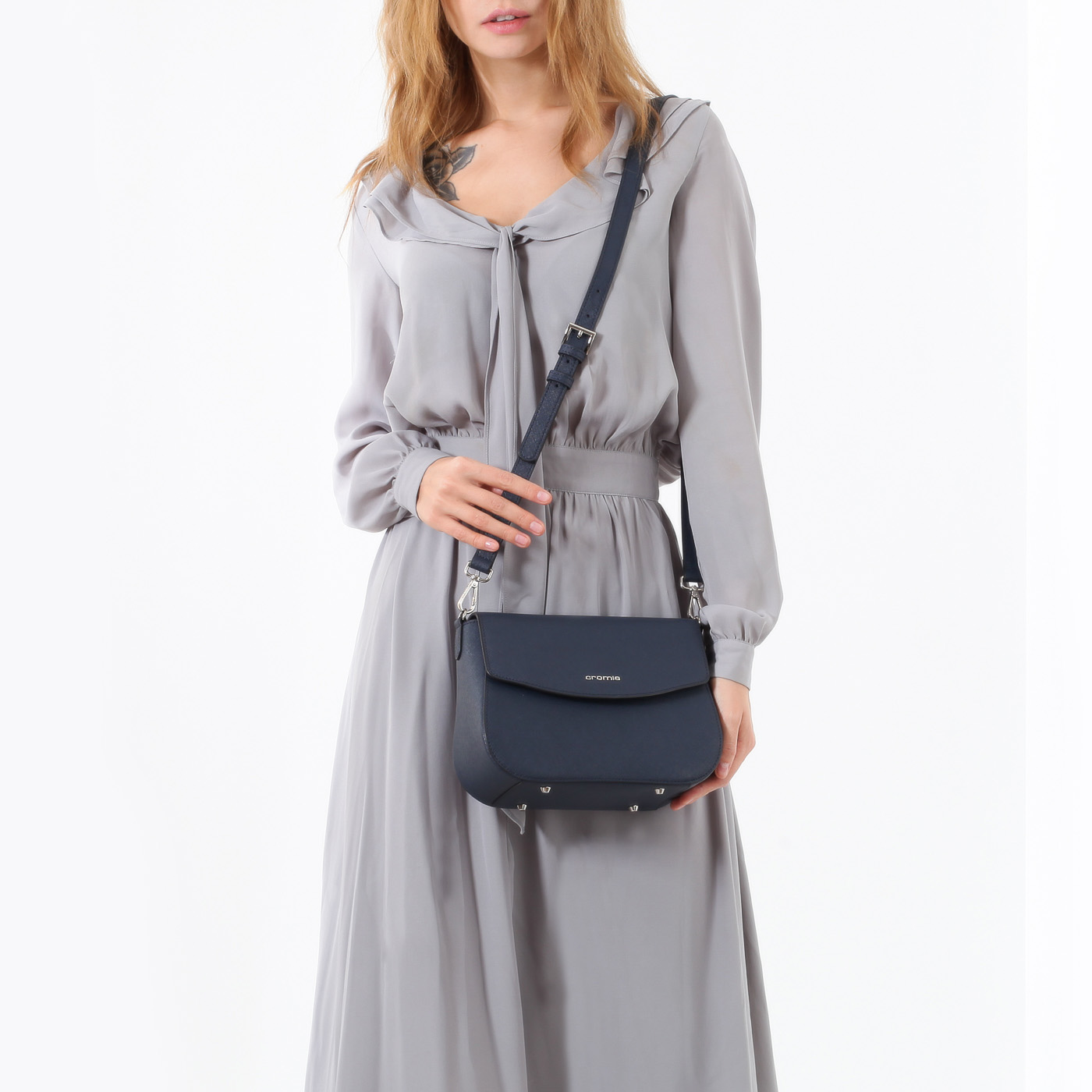 Сумочка из сафьяна с откидным клапаном Cromia Perla