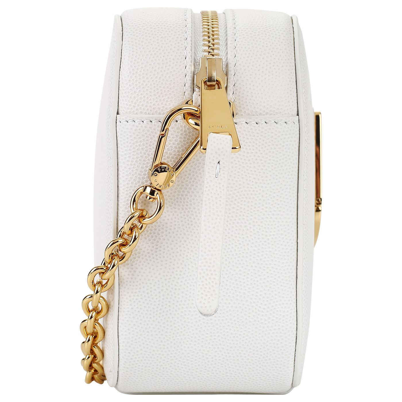 Белая кожаная сумочка Furla Brava