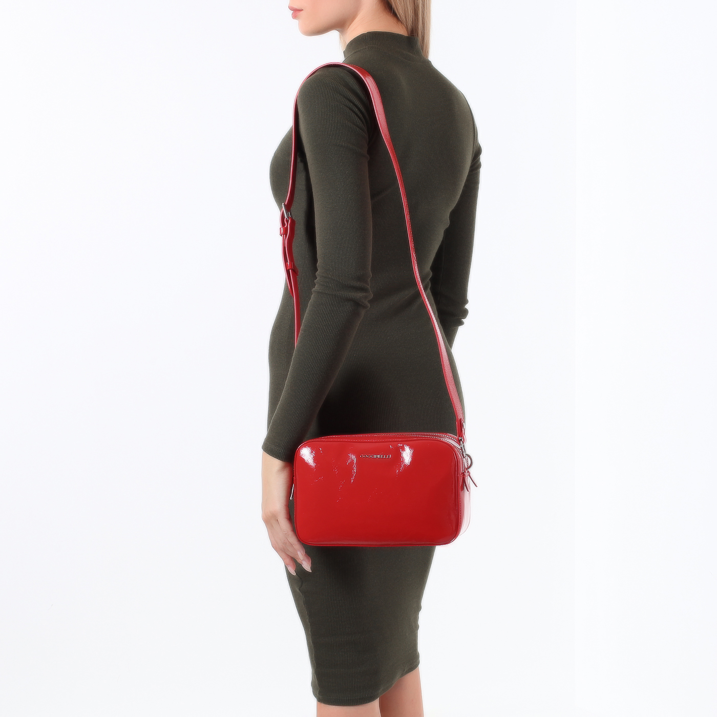 Лаковая сумочка Coccinelle Alpha naplack