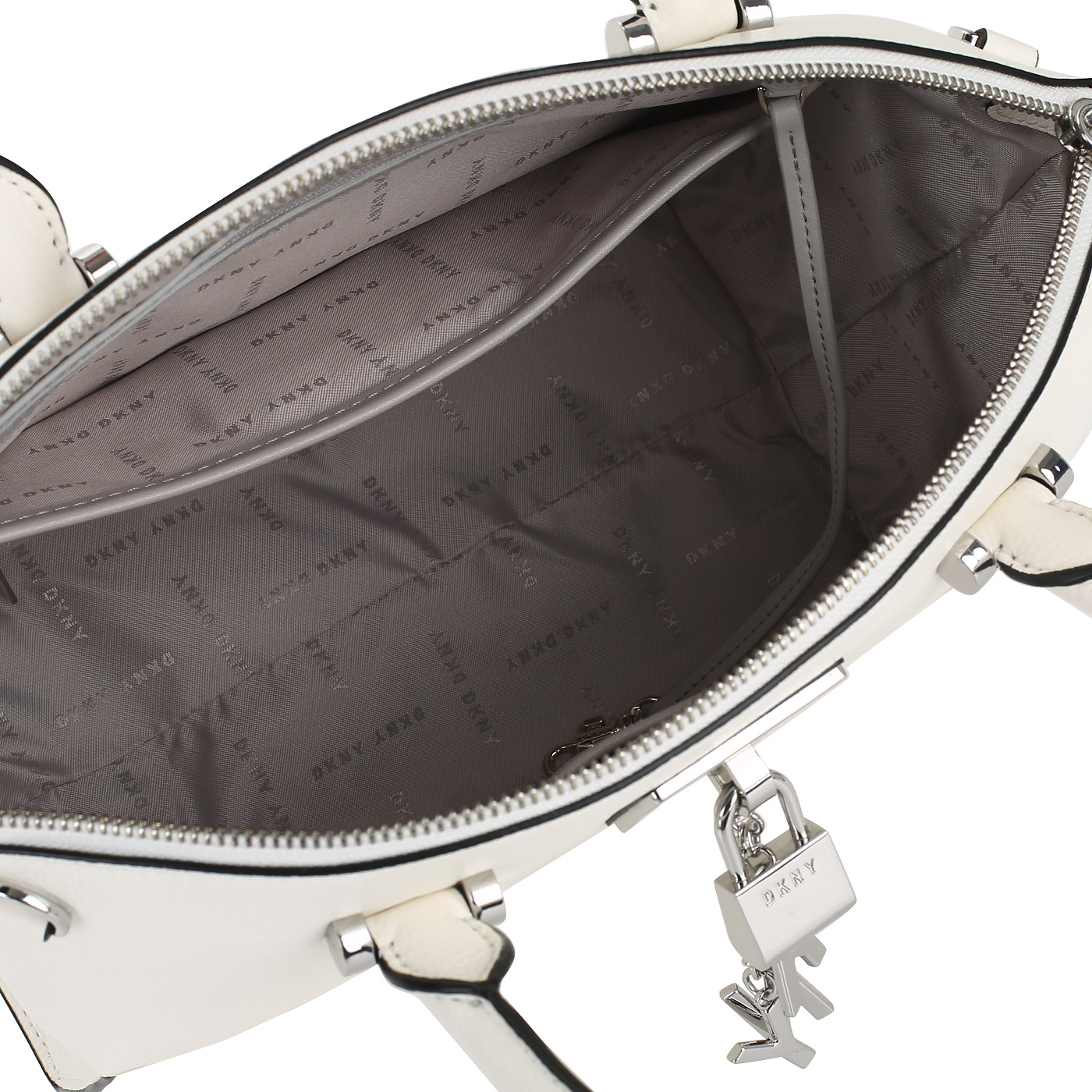 Белая кожаная сумка DKNY Elissa