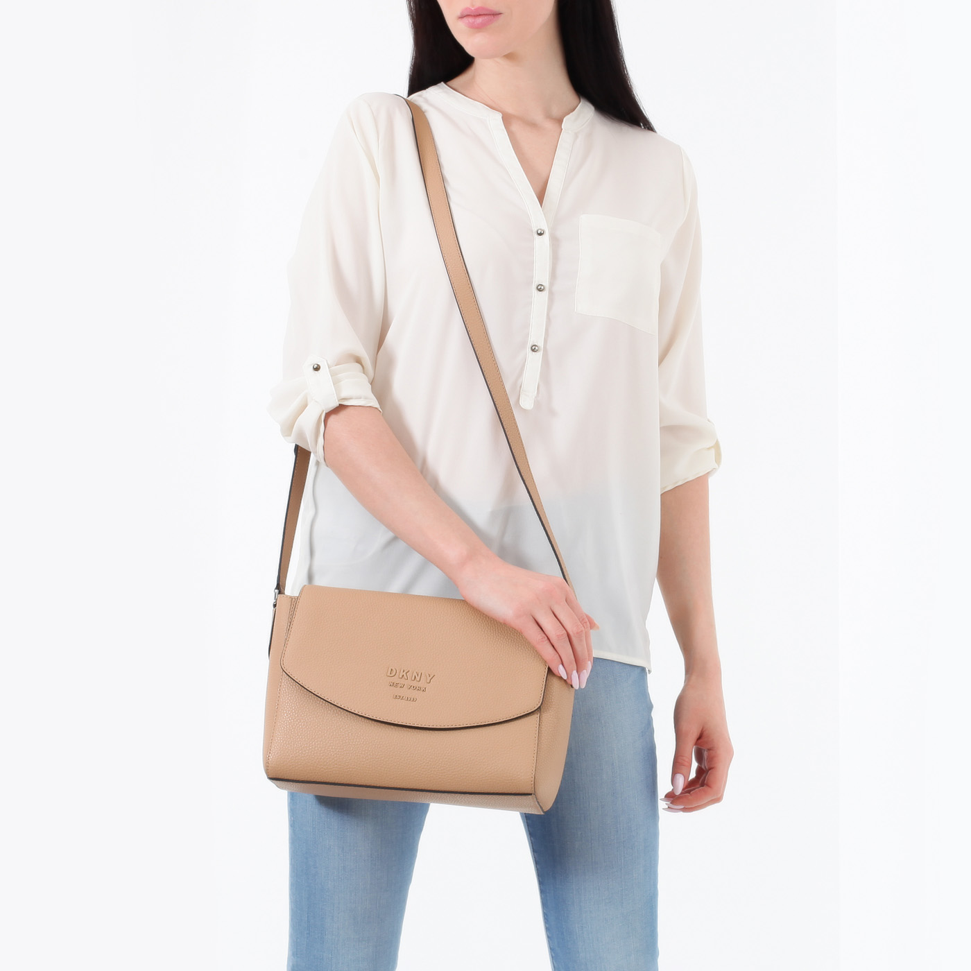 Кожаная сумка через плечо DKNY Noho