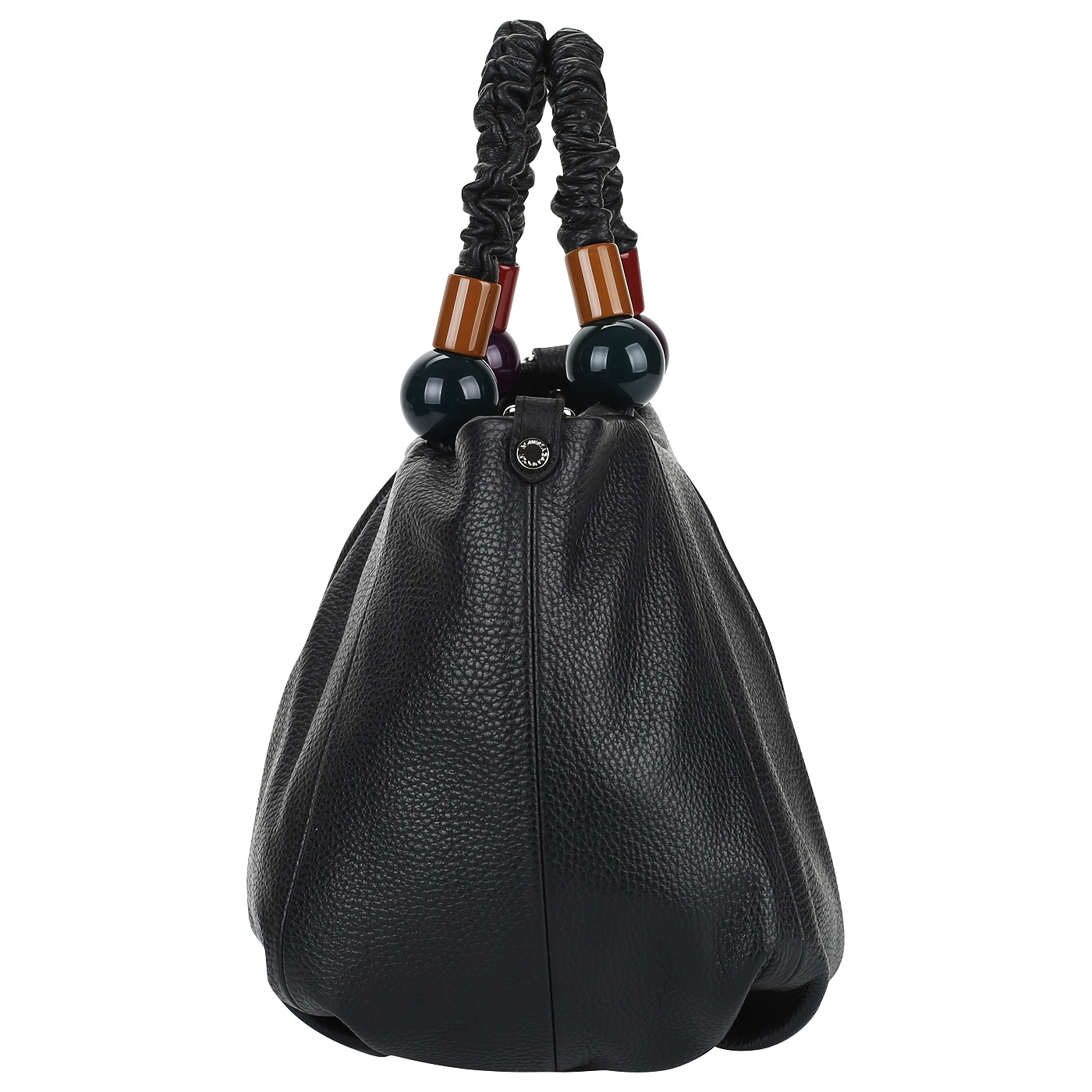 Черная кожаная сумка Roberta Gandolfi Strozzapreti