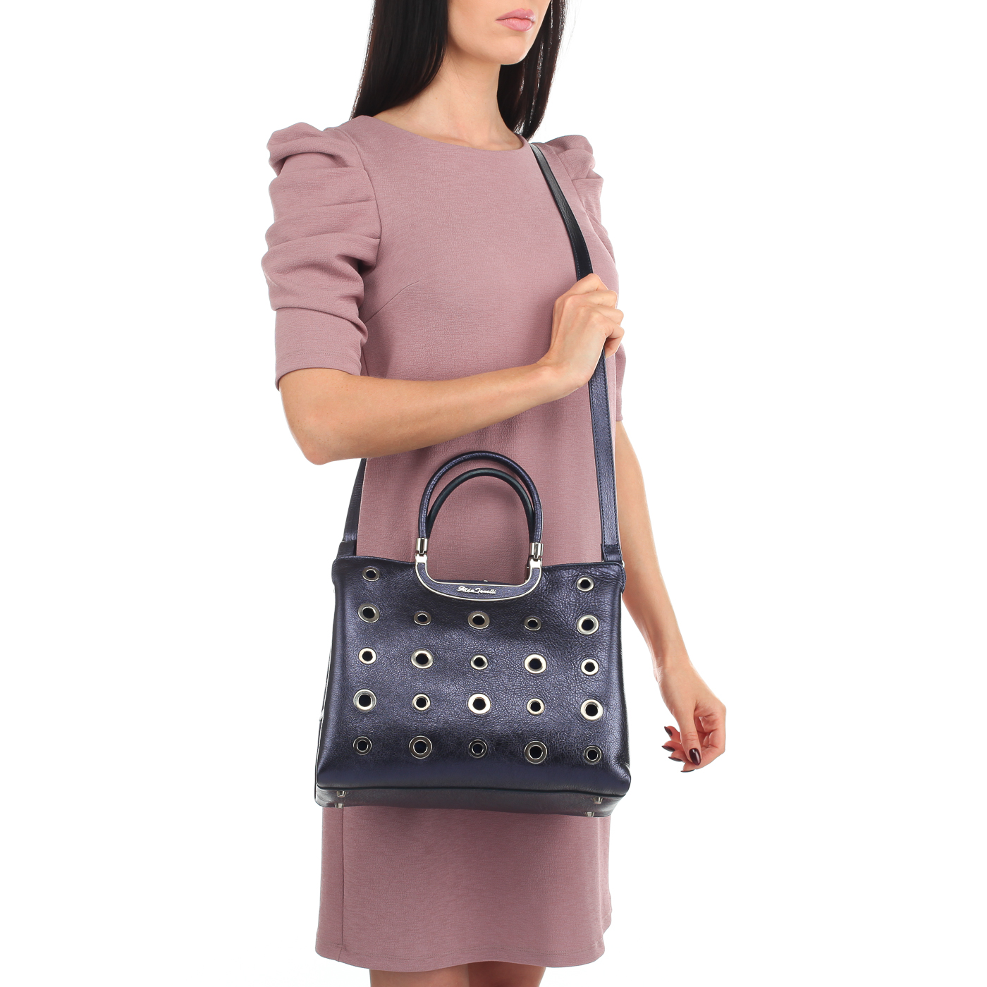 Комбинированная сумка с декором Gilda Tonelli Cinzano Camoscio