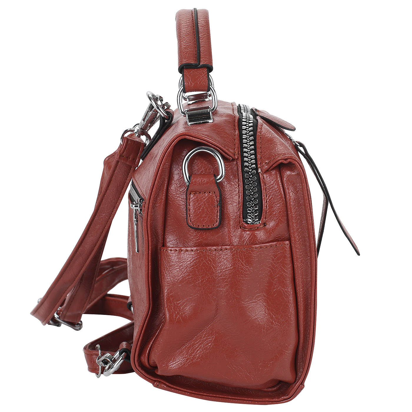 Терракотовый рюкзак-сумка Dispacci 