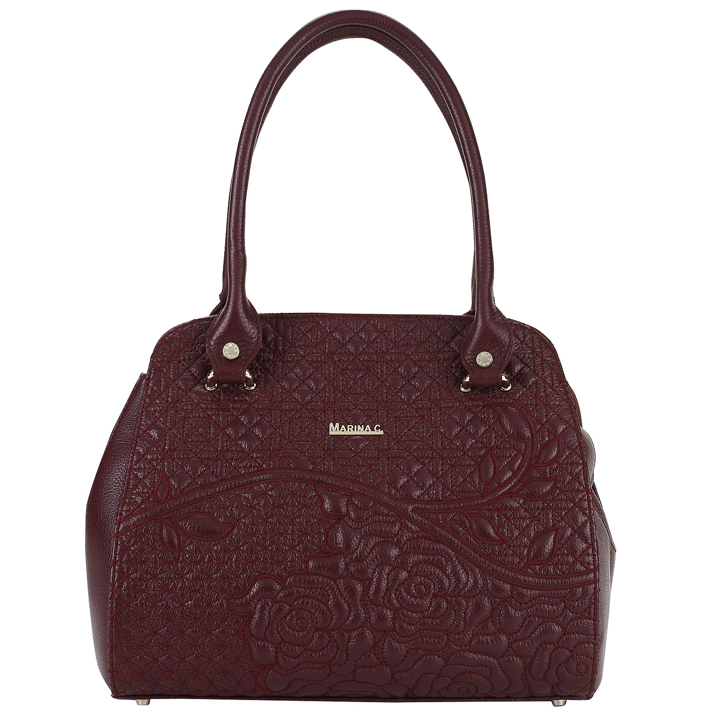 Marina Creazioni Стеганая сумка с длинными ручками