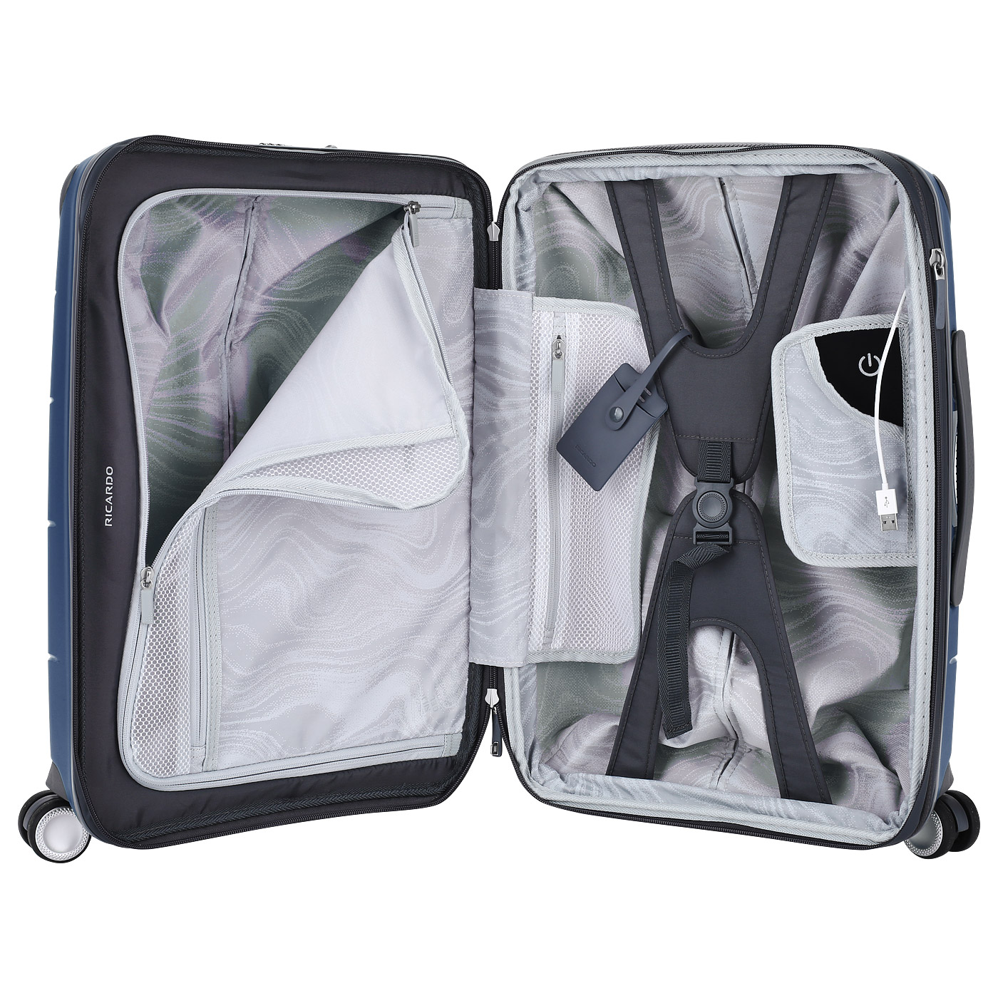 Чемодан маленький S из полипропилена с кодовым замком Ricardo Mendocino