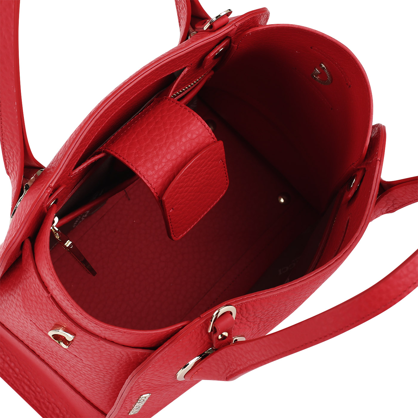 Красная кожаная сумка Gironacci 