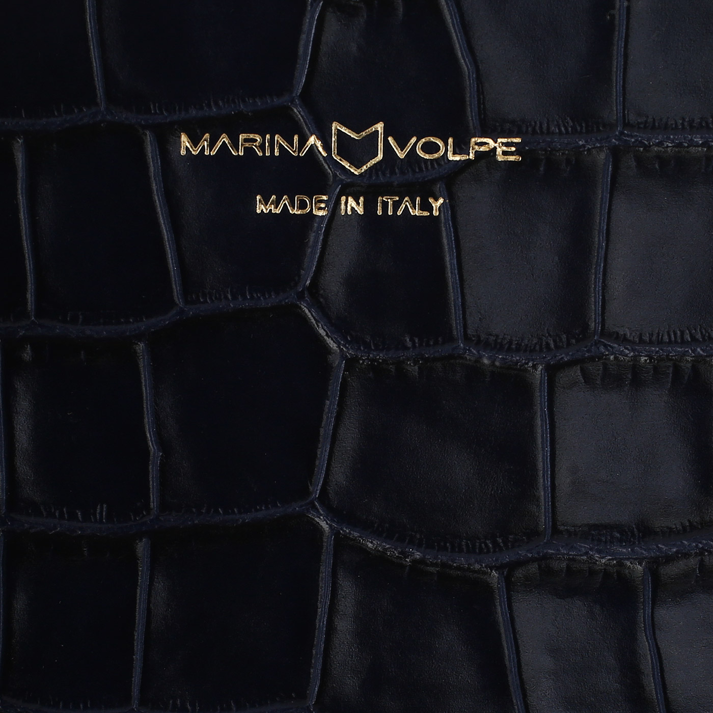 Кожаная сумка под крокодиловую кожу Marina Volpe Iris