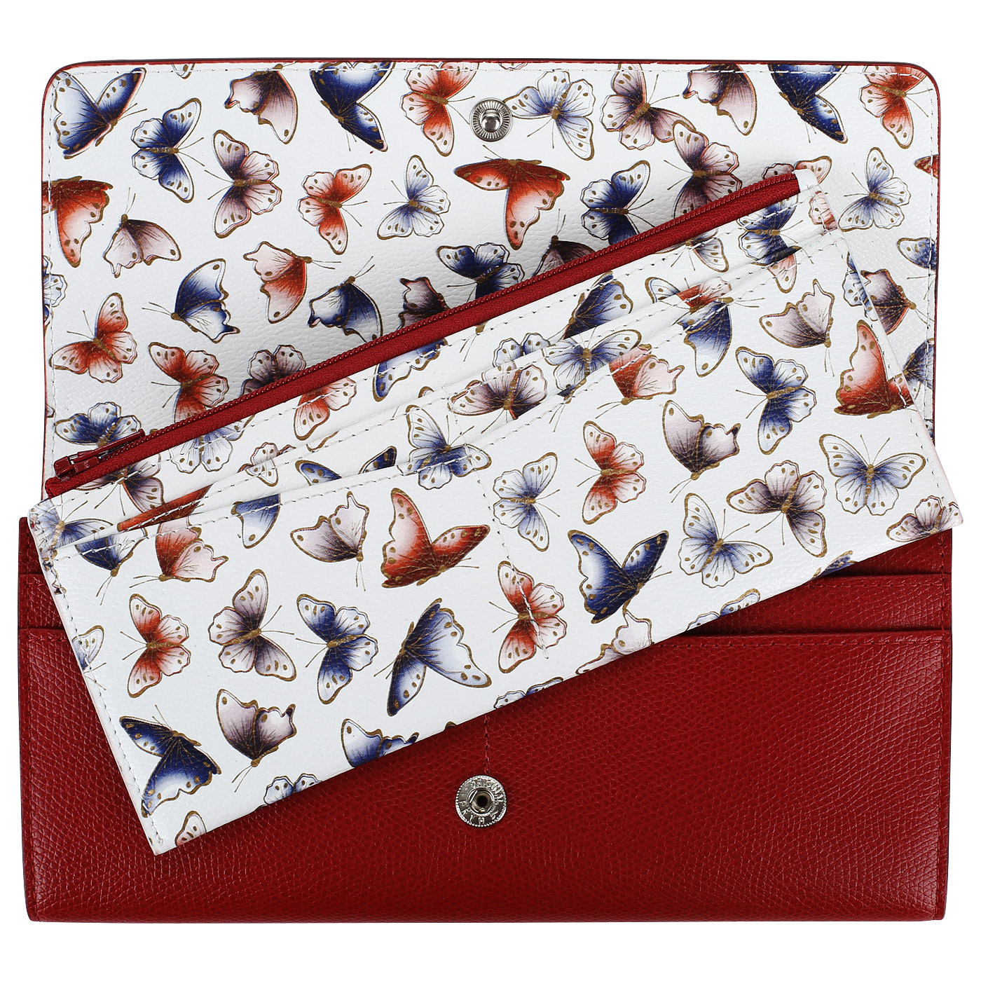 Красное кожаное портмоне Aurelli Alma fantasia