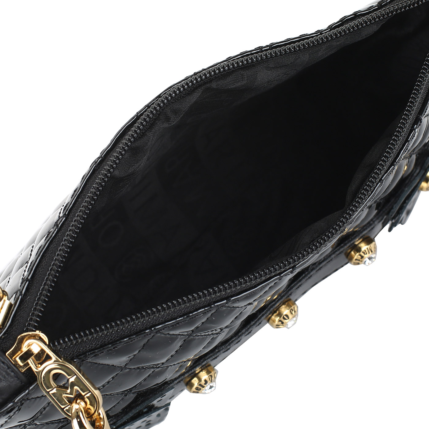 Черный лакированный клатч Marino Orlandi 