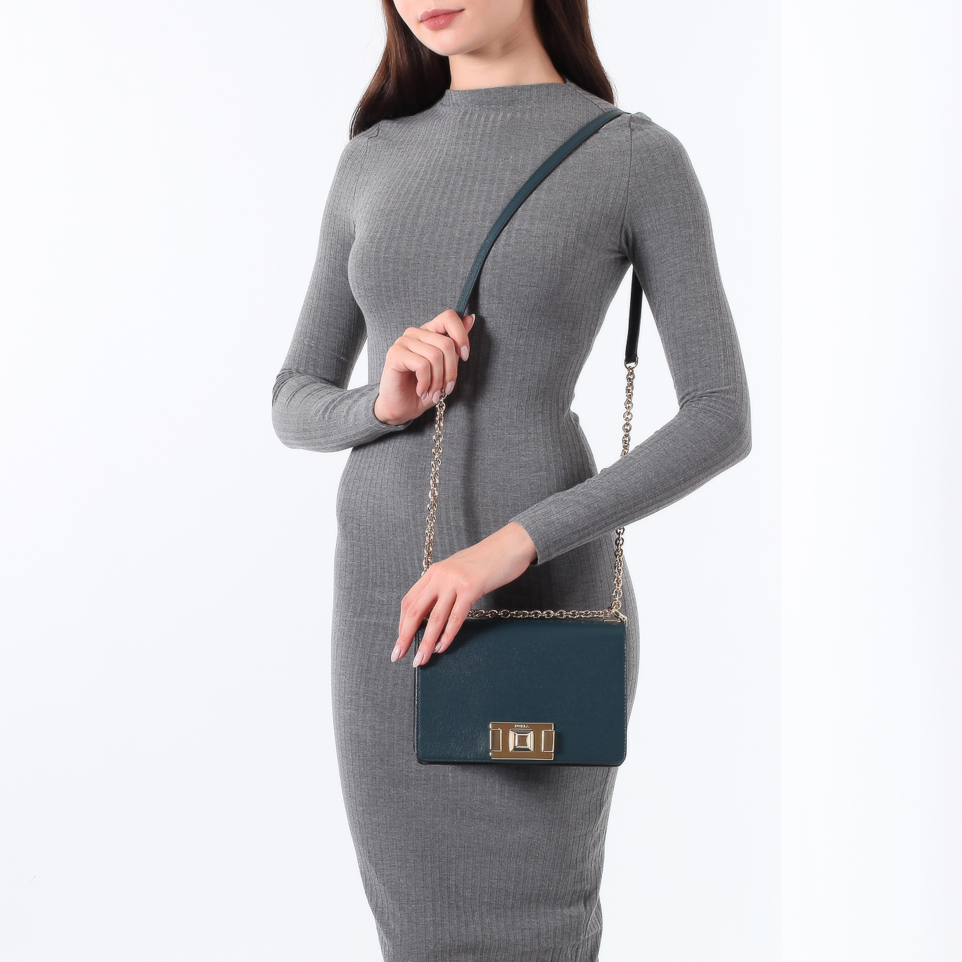 Тисненая сумочка через плечо Furla Mimi