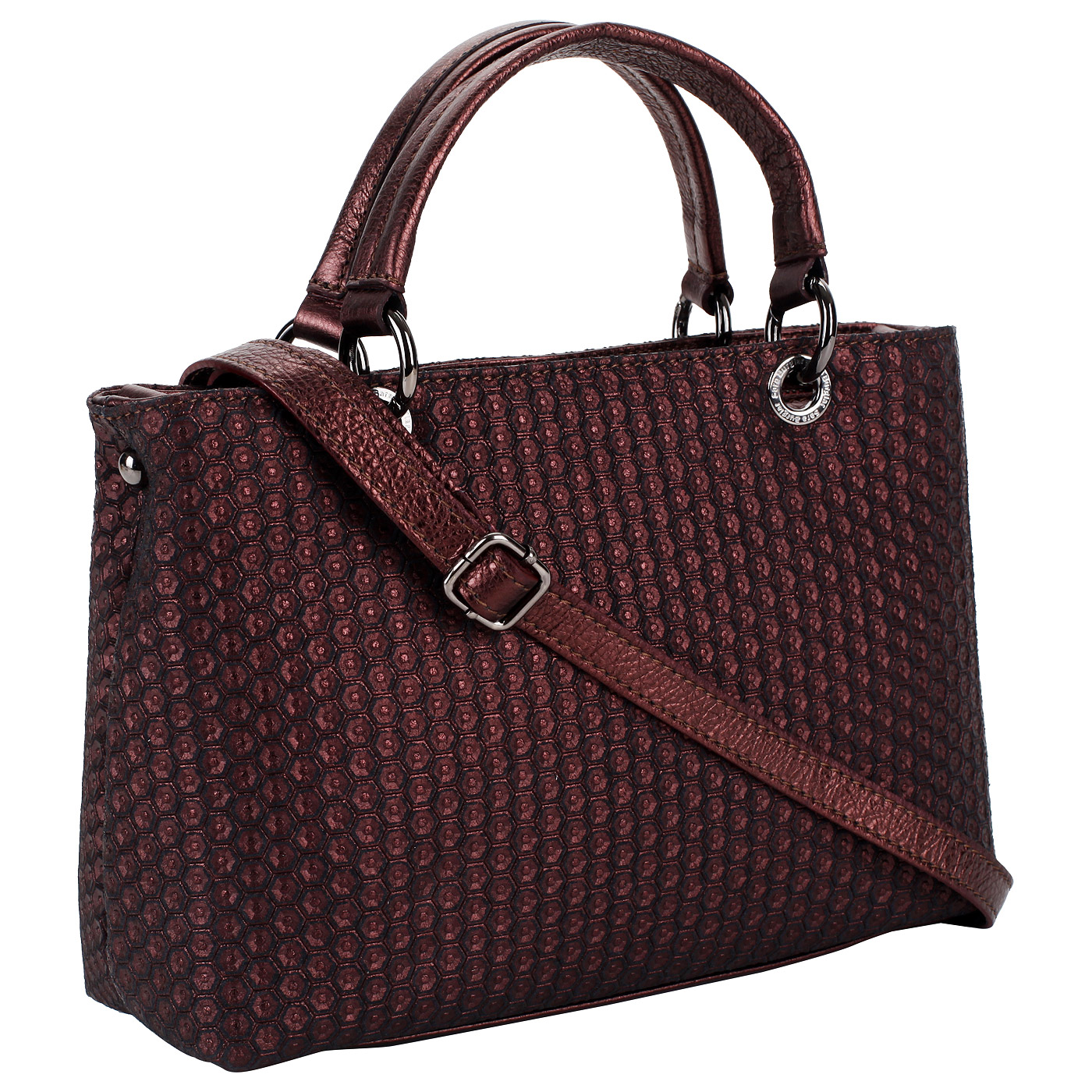 Кожаная сумка с тиснением Sara Burglar Cherie Cometa