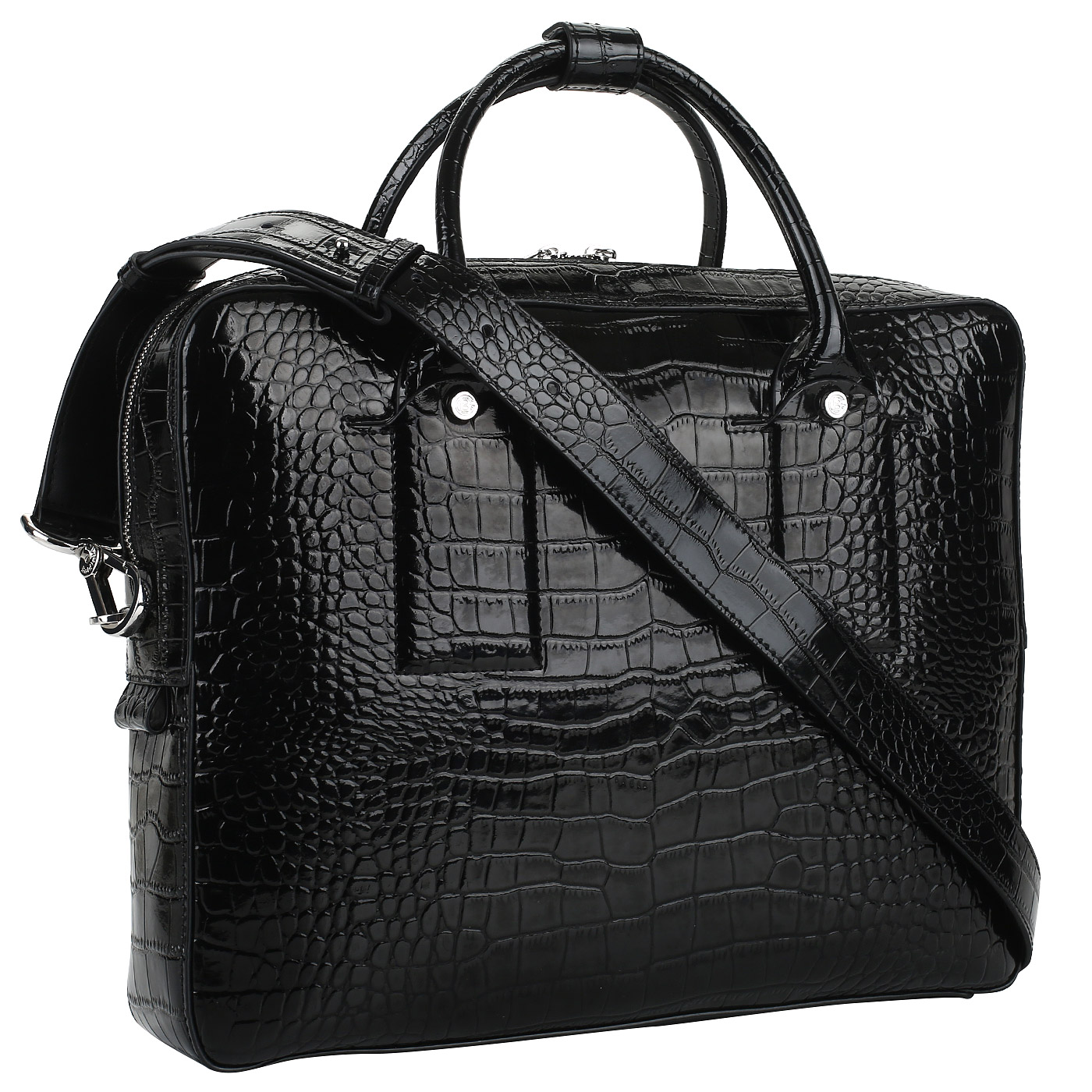 Сумка с отделкой под крокодила Baldinini Martin Croco