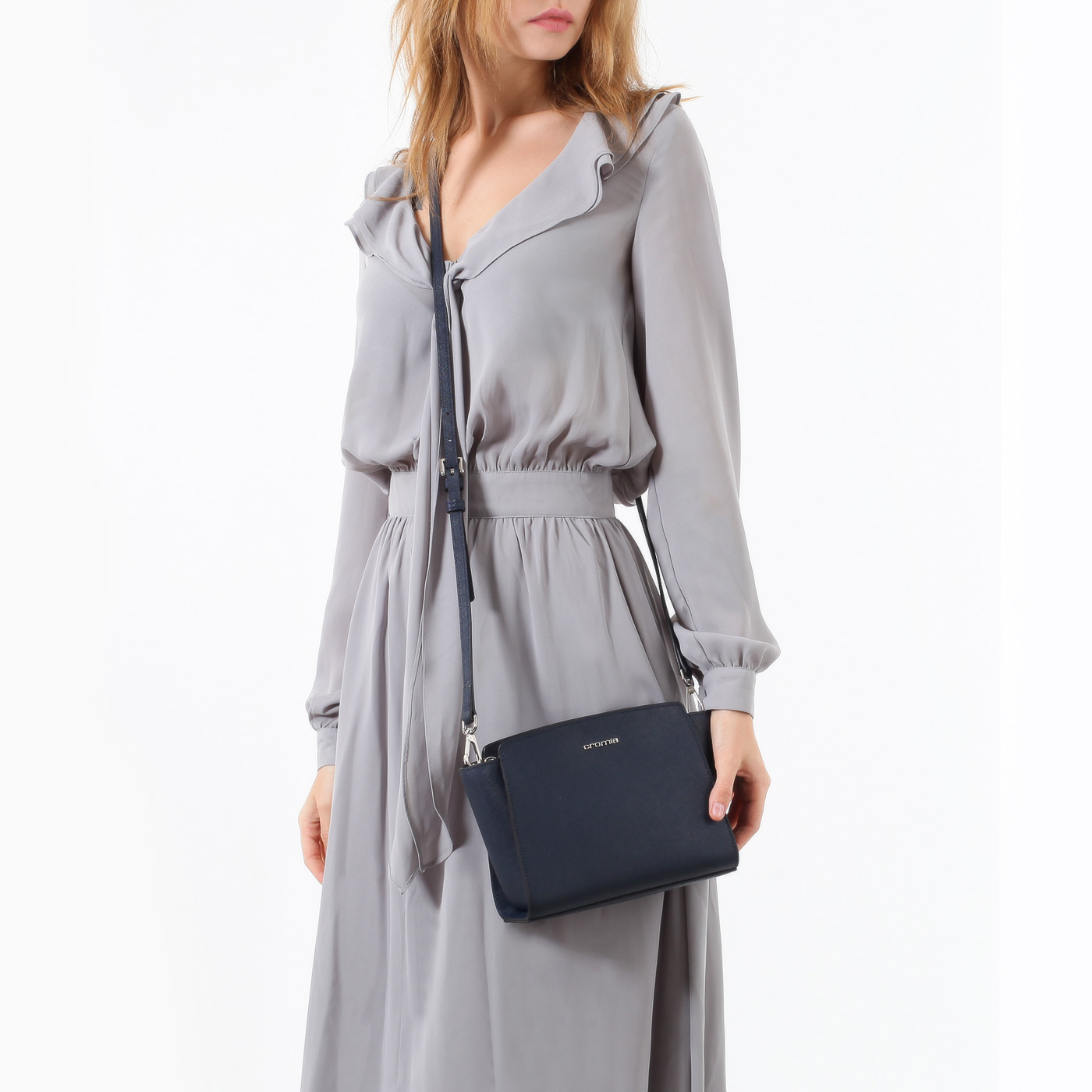 Сумочка из сафьяна на молнии Cromia Perla