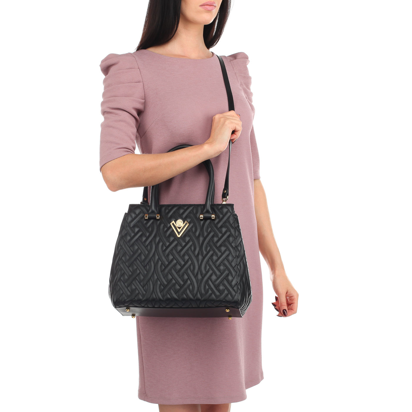 Стеганая сумка из кожи Valentino Orlandi Malika