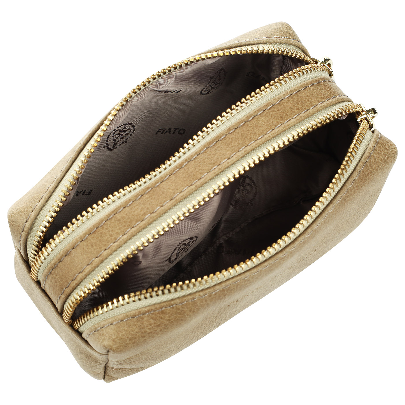 Кожаная косметичка с двумя отделами Fiato Dream 