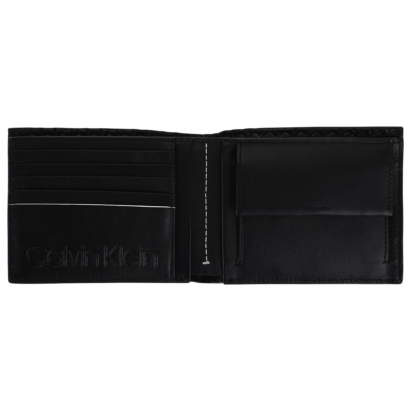 Кожаное портмоне с тиснением Calvin Klein Jeans Allover
