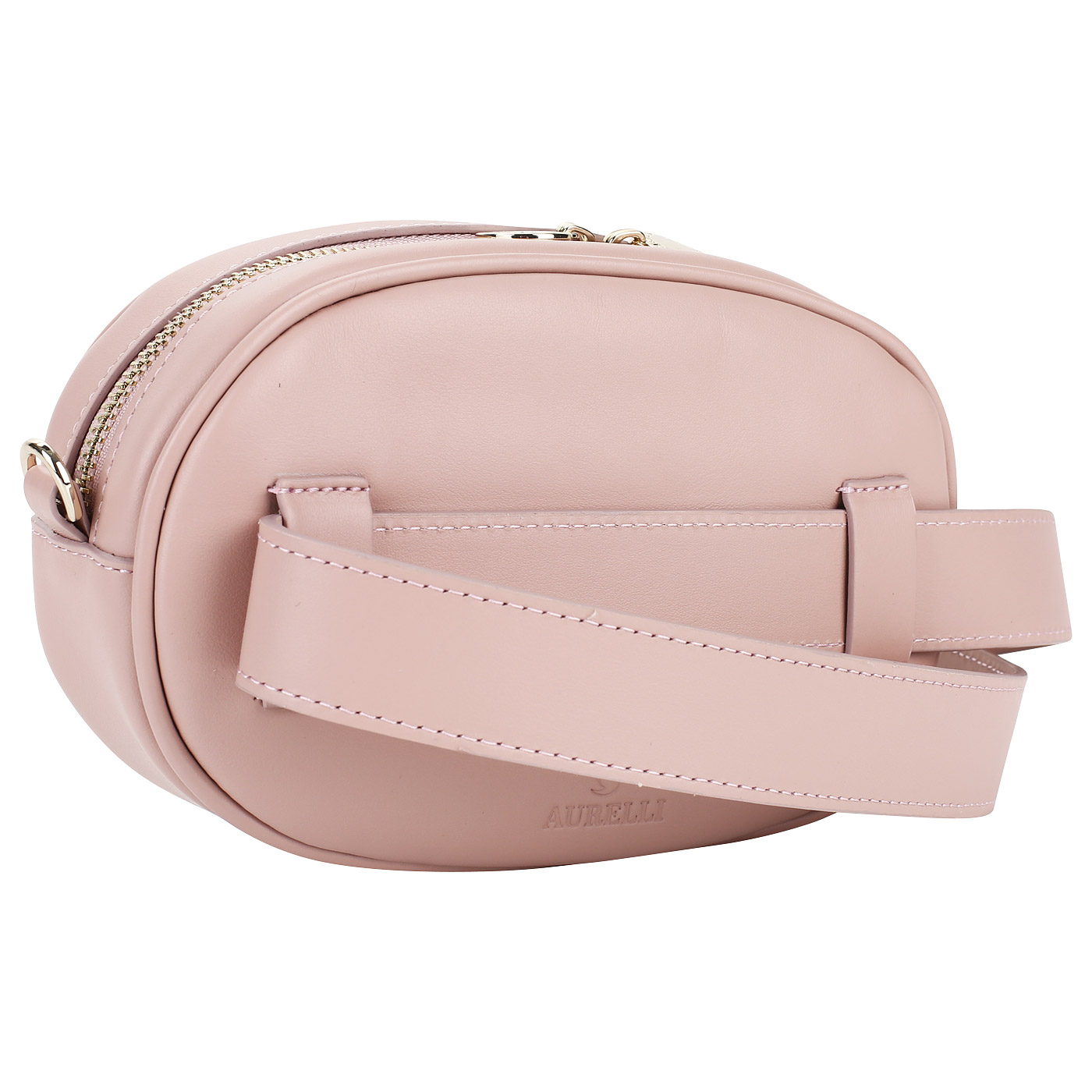 Овальная сумочка с поясным ремнем Aurelli Shine