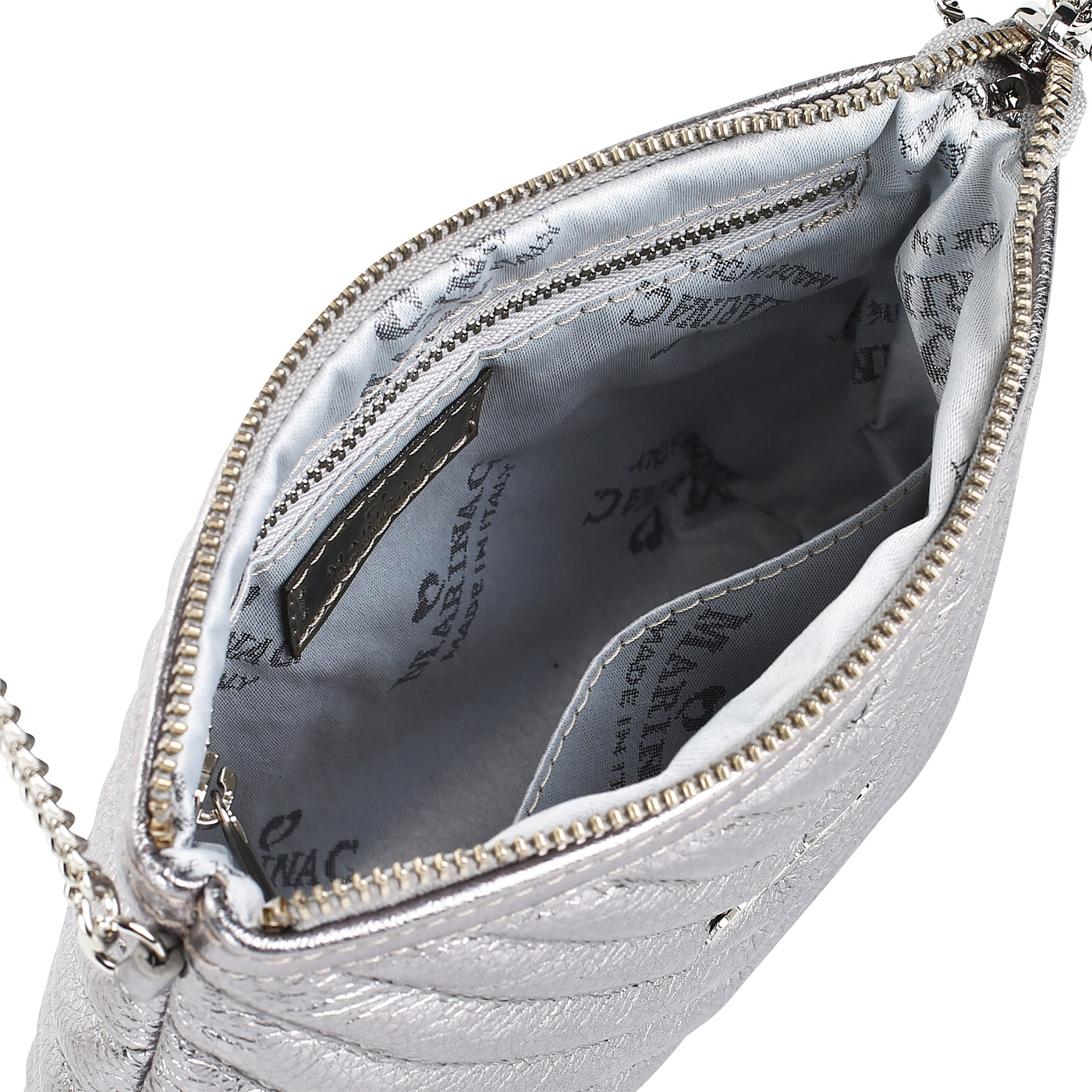 Сумочка из металлизированной кожи Marina Creazioni 